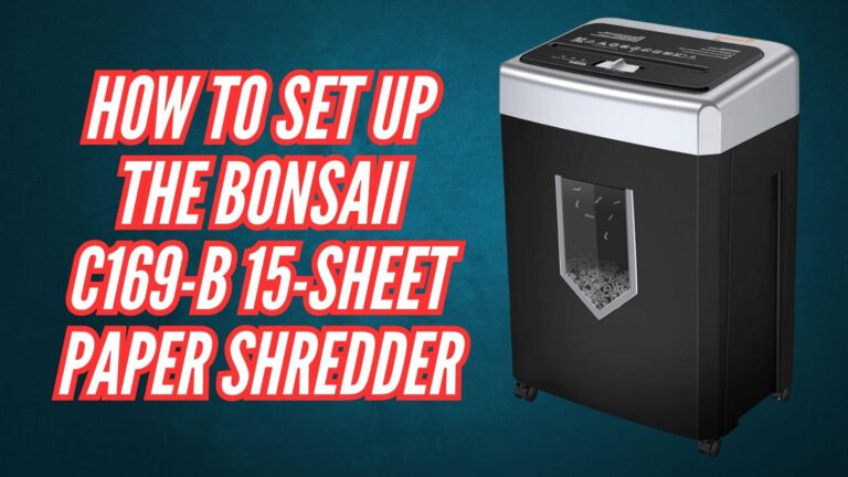How to Set Up the Bonsaii C169-B 15-Sheet Paper Shredder Image