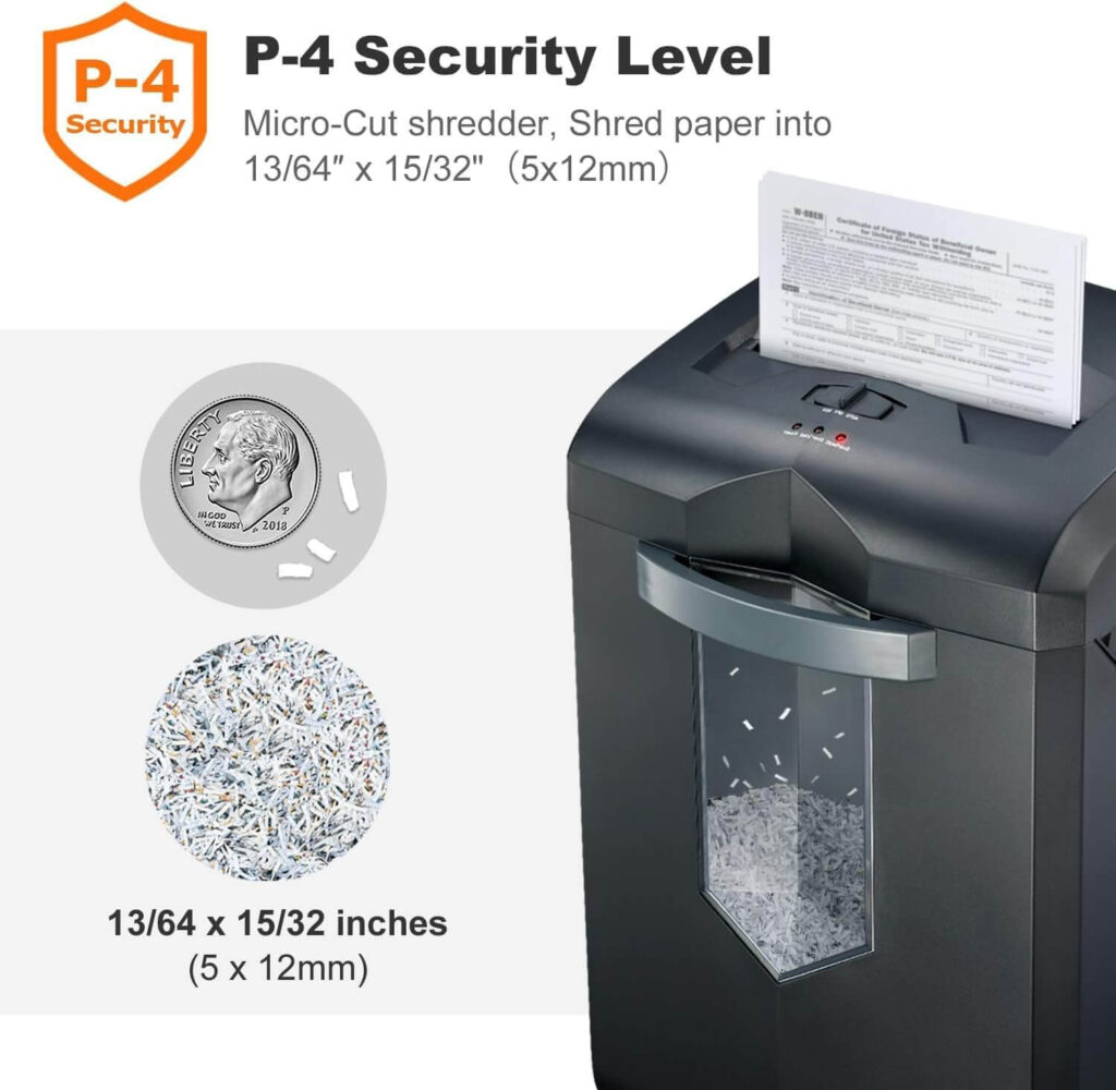 Bonsaii-C149-D-Heavy-Duty-14-Sheet-Paper-Shredder-P4-Security-Level