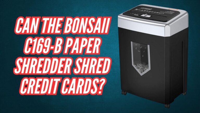 Can the Bonsaii C169-B Paper Shredder Shred Credit Cards Image