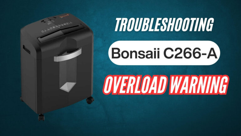 Fixing Bonsaii C266-A Paper Shredder Overloading Problem Image