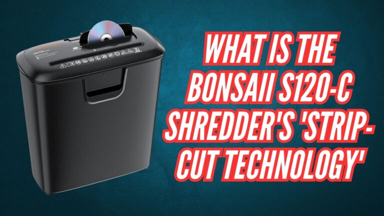 What is the Bonsaii S120-C Shredder's 'Strip-Cut Technology' image